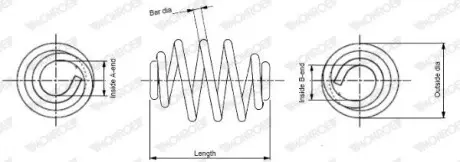 Пружина подвески MONROE SN3466