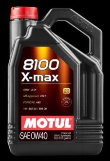 Олія двигуна 8100 X-max 0W-40 5L MOTUL 104533