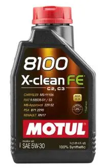 Олива моторна 5W-30 1L 8100 X-CLEAN FE =814101 ACEA C2/C3/API SP/MB229.52/PSA B712290/RN17 MOTUL 112771