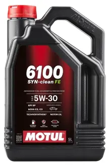Олива моторна 5W-30 5L 6100 SYN-CLEAN FE =841751 API SP,ACEA C2/C3 MOTUL 112921