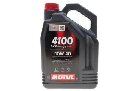 Олива 10W-40 4100 Syn-nergy Spec (5л) заміна 387606 і 839451 MOTUL 387706