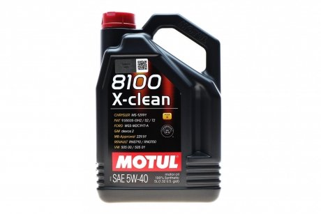 Масло двигателя 5w40 5L 8100 X-Clean MOTUL 843451