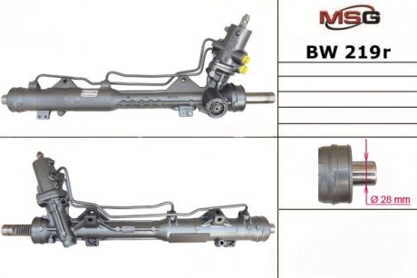 Рулевая рейка с ХПК восстановлена BMW 1 (E81) 06-12, 1 (E88) 08-,1 (E82) 07-, 3 (E90) 05-11, 3 Touring (E91) 05- MSG BW219R (фото 1)