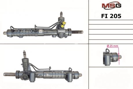 Рулевая рейка с ХПК новая FIAT DOBLO (119) 01-,DOBLO Cargo (223) 01- MSG FI205 (фото 1)