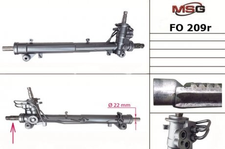 Рульова рейка з ГПК відновлена FORD FIESTA V (JH_, JD_) 01-09,FUSION (JU_) 02-09;MAZDA 2 (DY) 03-09 MSG FO209R