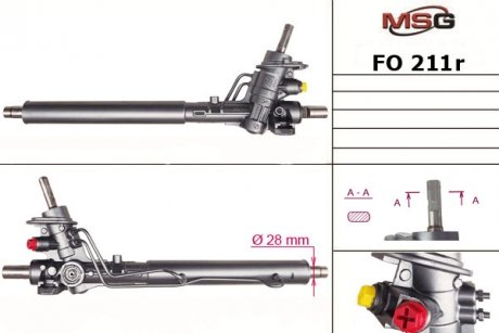 Рулевая рейка с ХПК восстановлена VW Sharan 2000-,SEAT Alhambra 2002-,FORD Galaxy 2000-2006 MSG FO211R