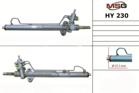 Рульова рейка з ГУР нова Hyundai H-1 97-04, Hyundai H-1 04-07 MSG HY230