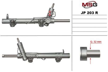 Рулевая рейка с ХПК восстановлена JEEP Cherokee 01-07 MSG JP203R