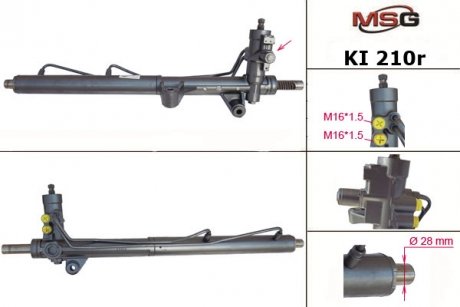 Рулевая рейка с ХПК восстановлена KIA SORENTO I (JC) 02-09 MSG KI210R