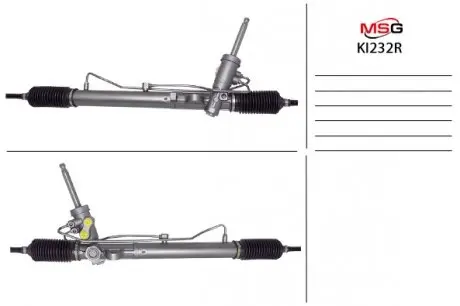 Рулевая рейка с ХПК восстановлена KIA SOUL (AM) 09- MSG KI232R