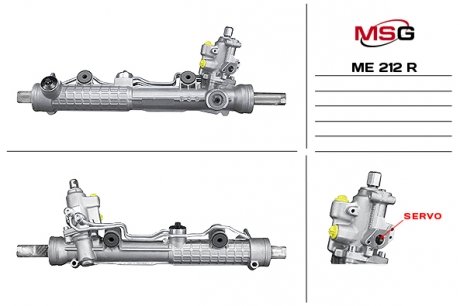 Рульова рейка з ГПК відновлена MERCEDES-BENZ S-CLASS (W220) 98-05,S-CLASS купе (C215) 99-06 MSG ME212R