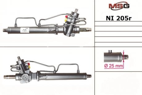 Рулевая рейка с ХПК восстановлена NISSAN BLUEBIRD 83-90, NISSAN MICRA K10 82-92 MSG NI205R (фото 1)