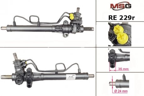 Рульова рейка з ГПК відновлена RENAULT KANGOO (KC0/1_) 97-,KANGOO EXPRESS (FC0/1_) 97- MSG RE229R