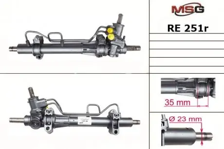 Рульова рейка з ГПК відновлена RENAULT Clio 1998-2005,RENAULT Symbol 2005- MSG RE251R