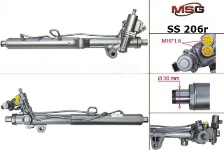 Рулевая рейка с ХПК восстановлена SSANG YONG REXTON 2002-, DAEWOO REXTON 2002- MSG SS206R