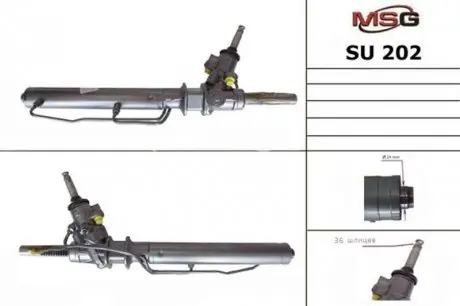 Рулевая рейка с ХПК новая SUBARU FORESTER S11 02-03, SUBARU IMPREZA G11 00-03 MSG SU202