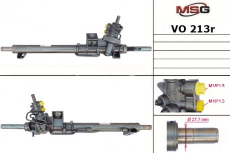 Рулевая рейка с ХПК восстановлена VOLVO S60 00-10,S80 I (TS, XY) 98-06,V70 II (SW, P80_) 00-07,XC70 CROSS COUNTRY MSG VO213R