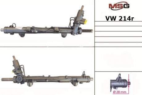 Рульова рейка з ГПК відновлена VW MULTIVAN 03-VW TRANSPORTER V 03- MSG VW214R