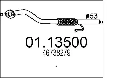 Труба выхлопного газа MTS 0113500