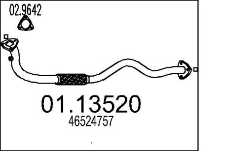 Труба вихлопного газу MTS 0113520