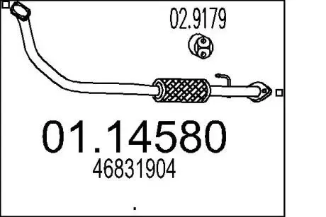 Труба выхлопного газа MTS 0114580
