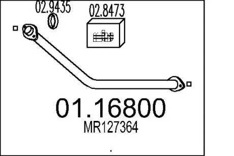 Труба вихлопного газу MTS 0116800