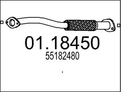 Труба выхлопного газа MTS 0118450
