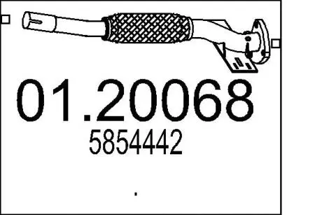 Труба вихлопного газу MTS 0120068