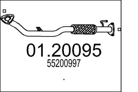 Труба выхлопного газа MTS 0120095
