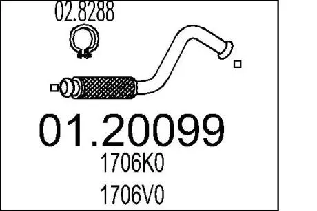 Труба выхлопного газа MTS 0120099