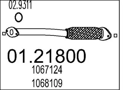 Труба выхлопного газа MTS 0121800