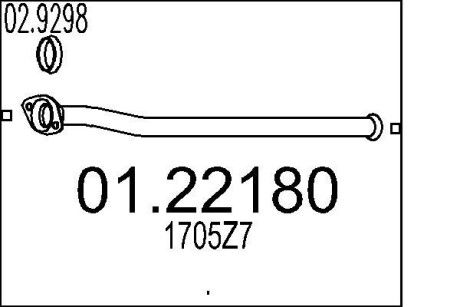 Труба вихлопного газу MTS 0122180
