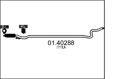 Труба выхлопного газа MTS 0140288