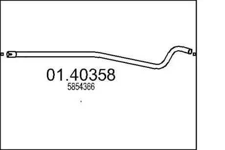 Труба выхлопного газа MTS 0140358