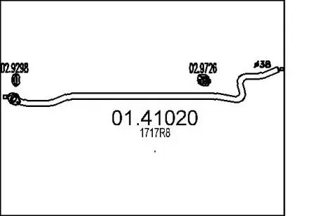 Труба выхлопного газа MTS 0141020