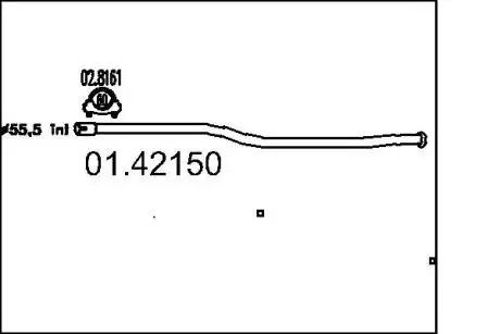 Труба выхлопного газа MTS 0142150