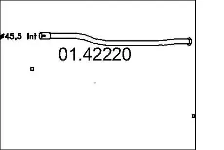 Труба выхлопного газа MTS 0142220