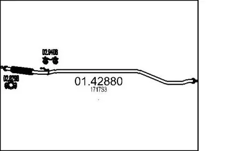 Труба вихлопного газу MTS 0142880