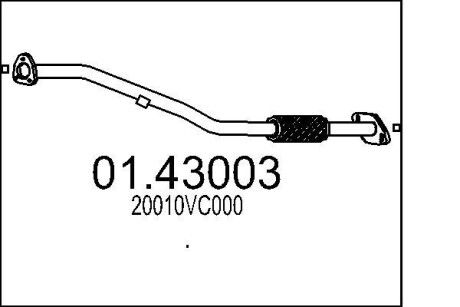 Труба вихлопного газу MTS 0143003