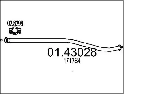Труба вихлопного газу MTS 0143028