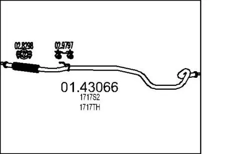Труба вихлопного газу MTS 0143066
