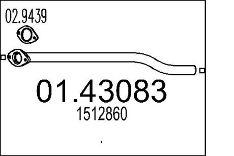 Труба выхлопного газа MTS 0143083