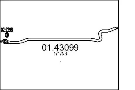 Труба выхлопного газа MTS 0143099