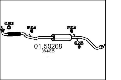 Глушитель MATIZ 0,8.. MTS 0150268