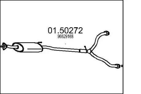 Глушитель CHEVROLET CAPTIVA 2.0 MTS 0150272