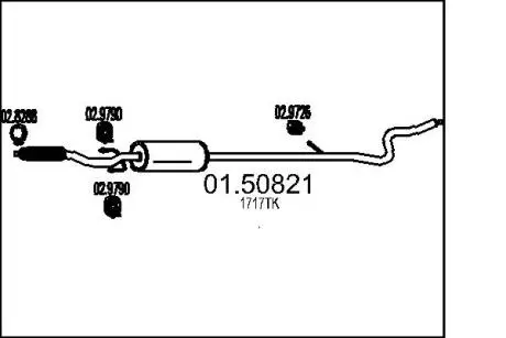 Глушитель 207 1.4.. MTS 0150821