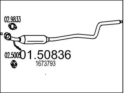 Глушник FIESTA 1.4 16V.. MTS 0150836