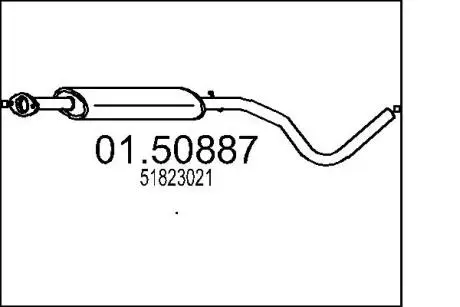 Глушитель FIAT BRAVO 1.4 16V MTS 0150887