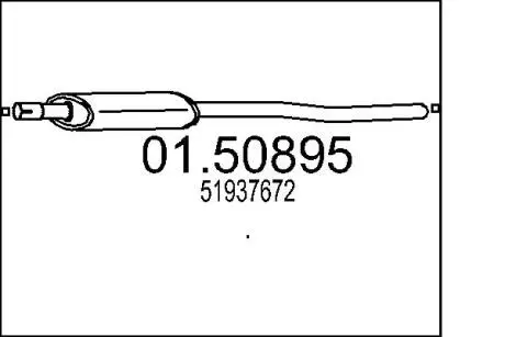 Глушитель FIAT 500X 1.4 MTS 0150895