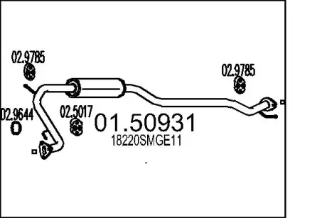 Tіumik њrodk. CIVIC 1.4.. MTS 0150931